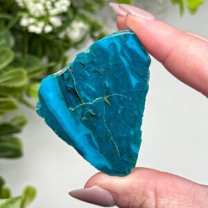 Chrysocolla Slab | 12g | - #2 (Polished Blue Crystal Chunk, Throat Chakra, Healing Stone, Peace) Chrysocolla Slab | 12g | - #2 (Polished Blue Crystal Chunk, Throat Chakra, Healing Stone, Peace)