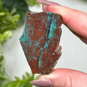 Sonoran Sunrise Slab , 20g , - #5 (polished Blue Crystal Chunk, Healing Stone, Chrysocolla & Cuprite)