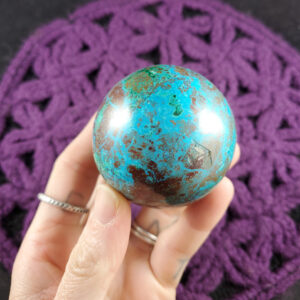 Chrysocolla Sphere Crystal Ball 51mm Stones Carved Crystals Polished Peruvian Blue Green Peru Carving