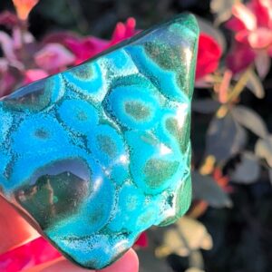 Stunning Druzy Malacolla Chrysocolla Malachite Freeform Stone Tumbles Natural Polished Crystals ~ Mc24