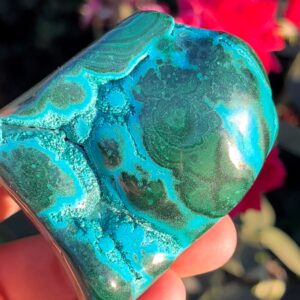 Stunning Druzy Malacolla Chrysocolla Malachite Freeform Stone Tumbles Natural Polished Crystals ~ Mc6