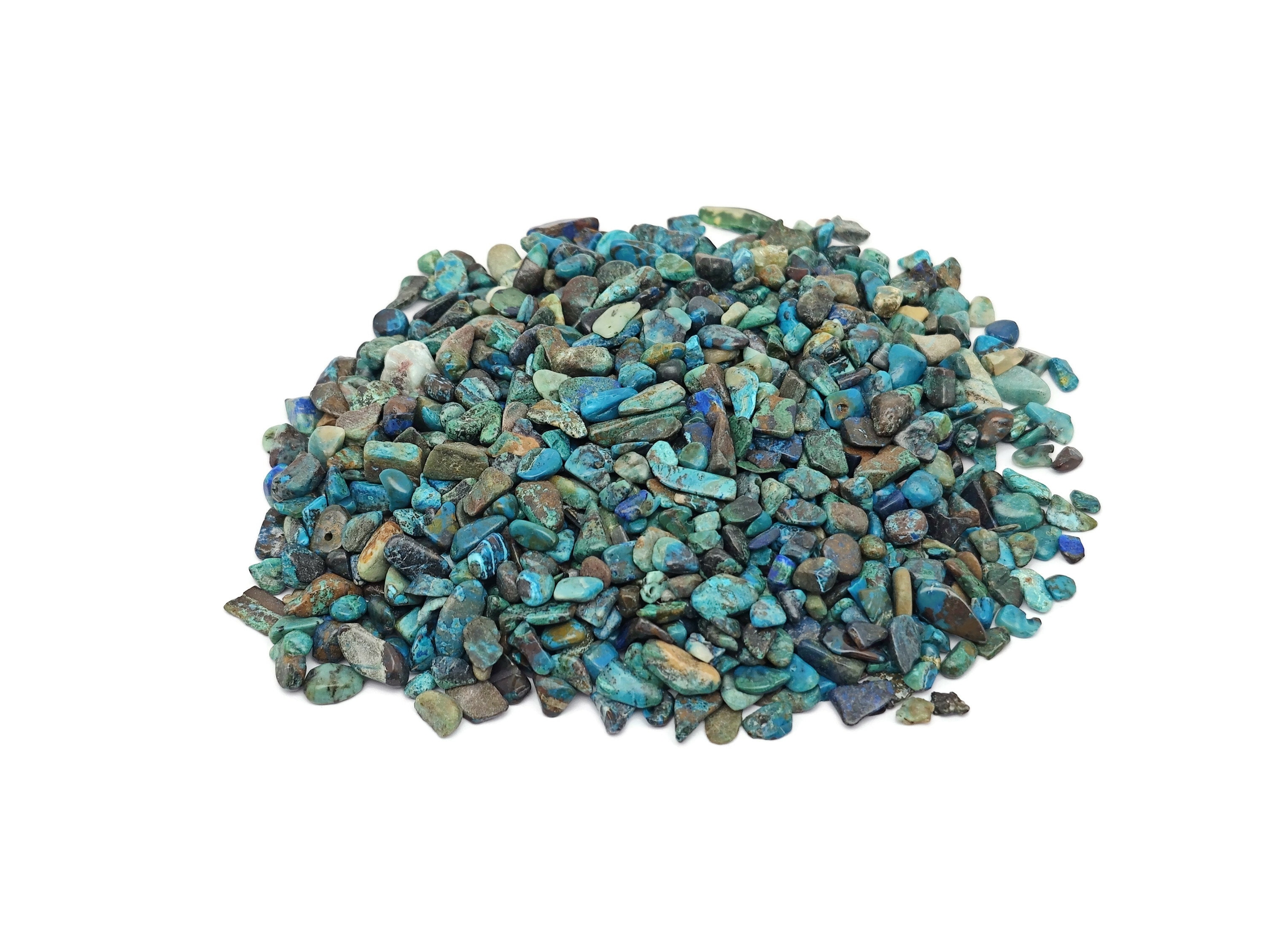 Chrysocolla Chips – Gemstone Chips – Crystal Semi Tumbled Chips - Bulk Crystal - 2-6mm - Cp1193