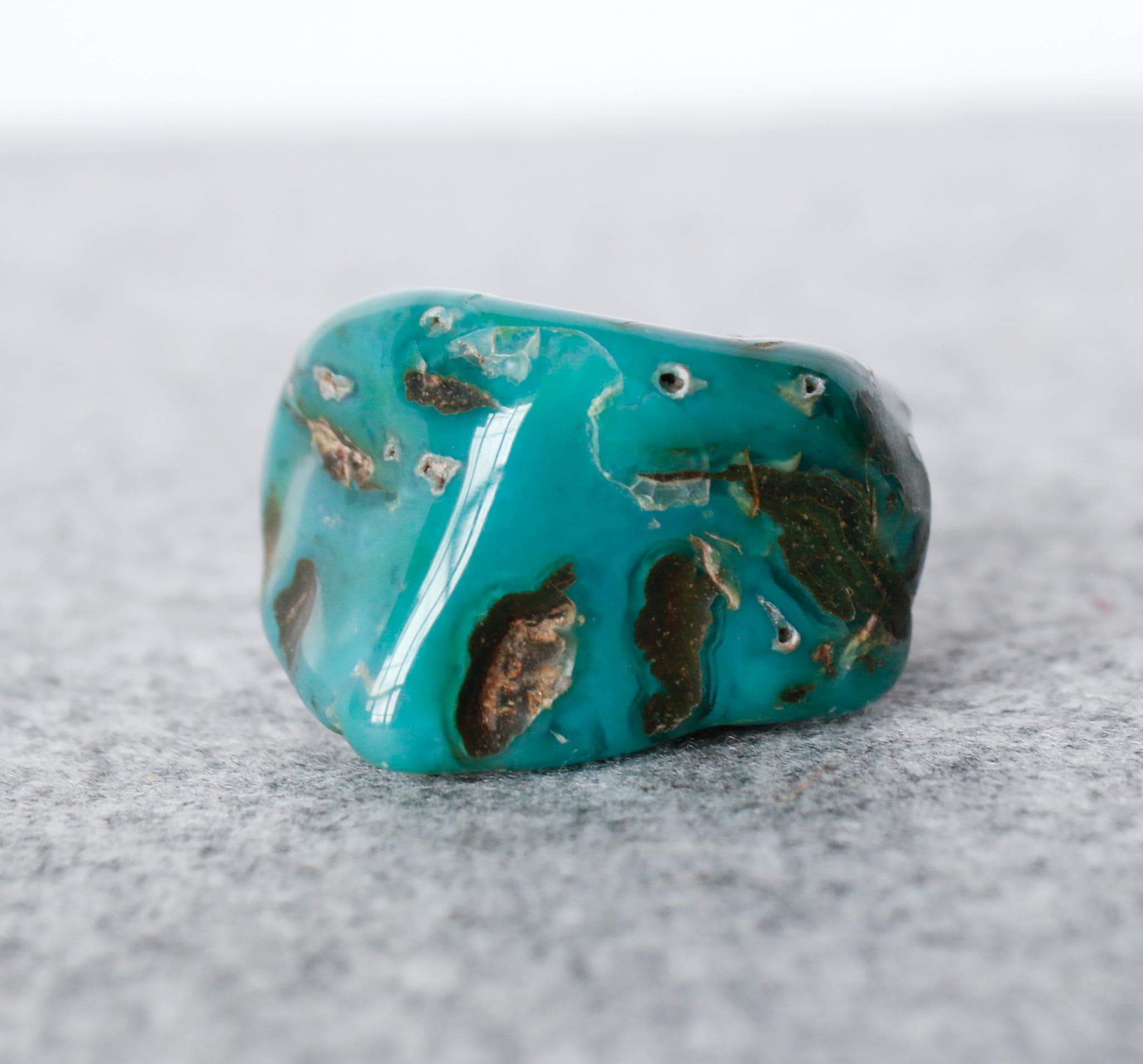 Gem Silica Chrysocolla Tumbled Nugget From Arizona Gem Silica Chrysocolla Tumbled Nugget From Arizona