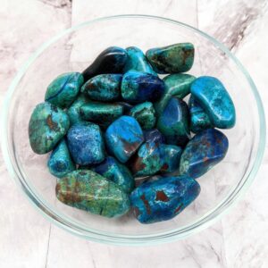 Chrysocolla & Shattukite Tumble (1-1.5") #lv2282 Chrysocolla & Shattukite Tumble (1-1.5") #lv2282