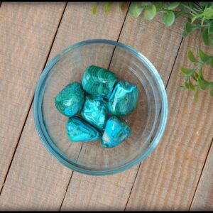 Tumbled Malachite / chrysocolla