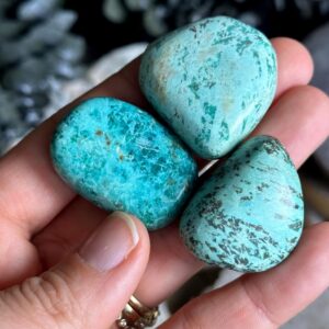 Tumbled Peruvian Chrysocolla, Peru Turquoise Stone , Tranquility, Serenity, Peace