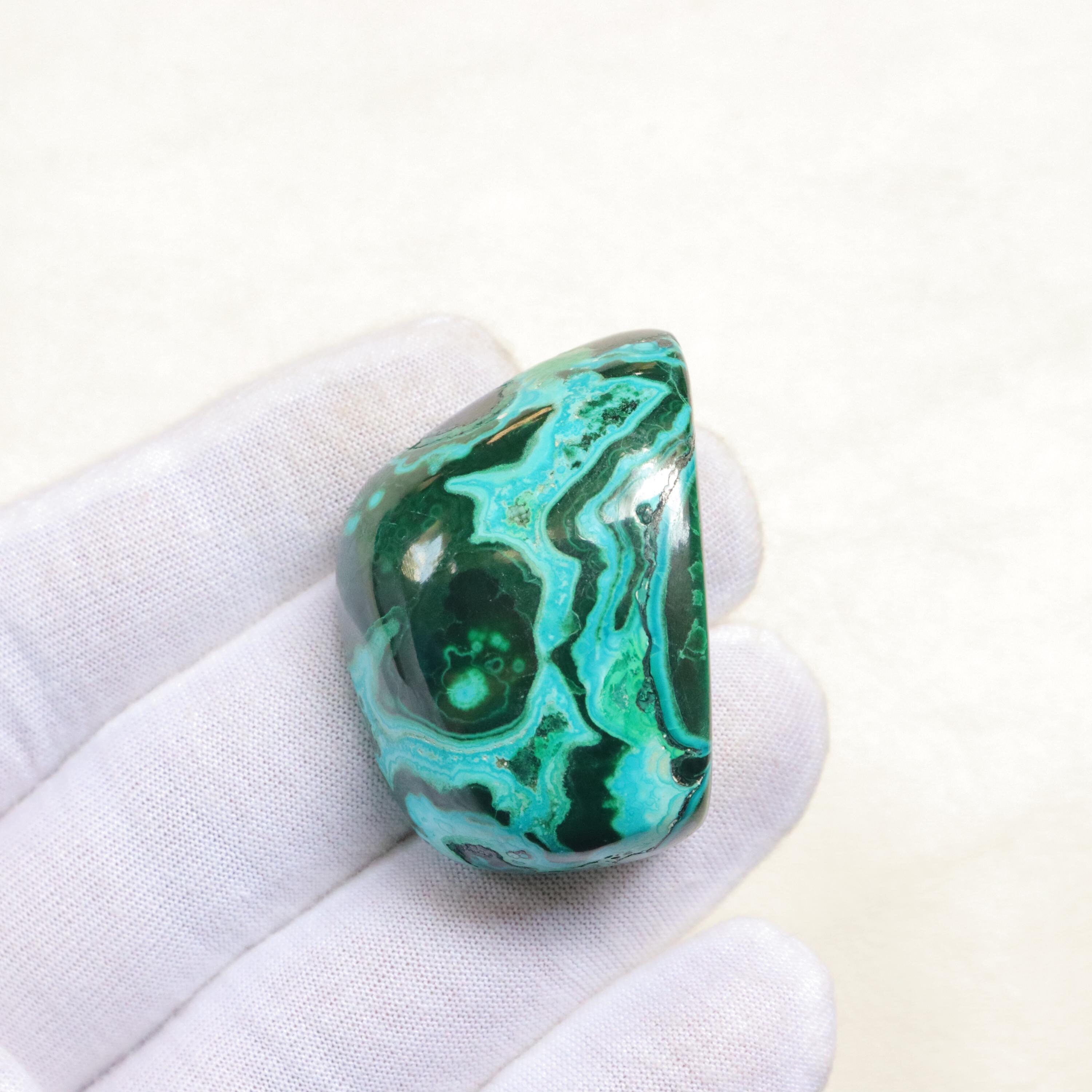 Rare Chrysocolla Malachite Tumbled Stone, Designer Natural Chrysocolla Malachite Stone From Congo, Malacolla Meditation Stone, Crystal Gift Rare Chrysocolla Malachite Tumbled Stone, Designer Natural Chrysocolla Malachite Stone From Congo, Malacolla Meditation Stone, Crystal Gift