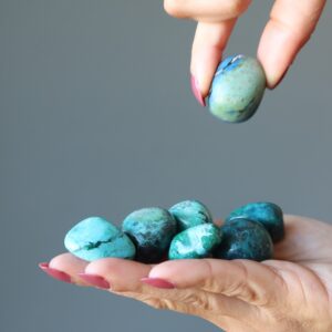 Chrysocolla Tumbled Stone Jungle Candy Blue Green Gems Chrysocolla Tumbled Stone Jungle Candy Blue Green Gems
