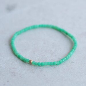 14K GOLD Chrysoprase bracelet | [EBCP1318] Green Chrysoprase jewelry | genuine chrysoprase, chrysoprase beaded bracelet, Chrysoprase beaded