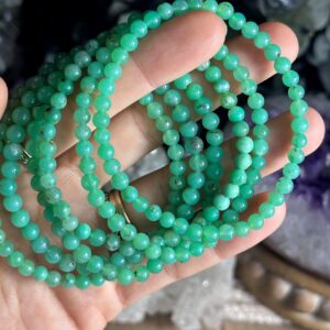 4-5mm Chrysoprase Crystal Bead Bracelet