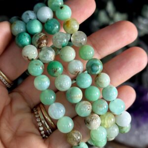8mm Chrysoprase Crystal Bead Bracelet