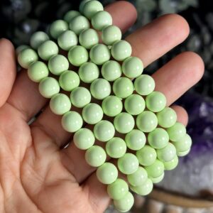 8mm Lemon Chrysoprase Bracelet