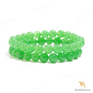 Aaa+ Green Chrysoprase Bracelet 8mm, Rare Apple Green Gemstone For Heart Healing & Abundance, Natural Luxury Crystal, Unisex Spiritual Gift
