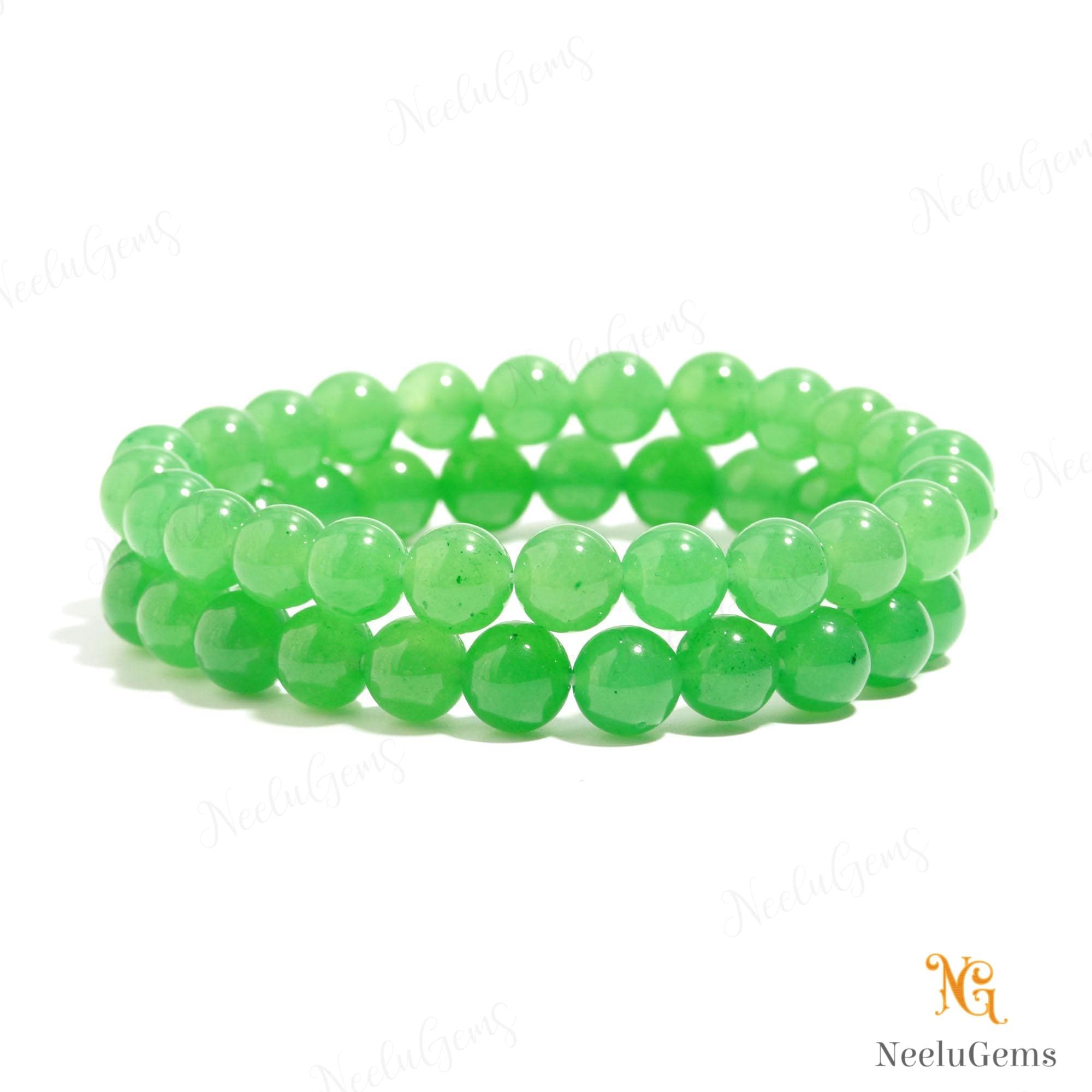 Aaa+ Green Chrysoprase Bracelet 8mm, Rare Apple Green Gemstone For Heart Healing & Abundance, Natural Luxury Crystal, Unisex Spiritual Gift