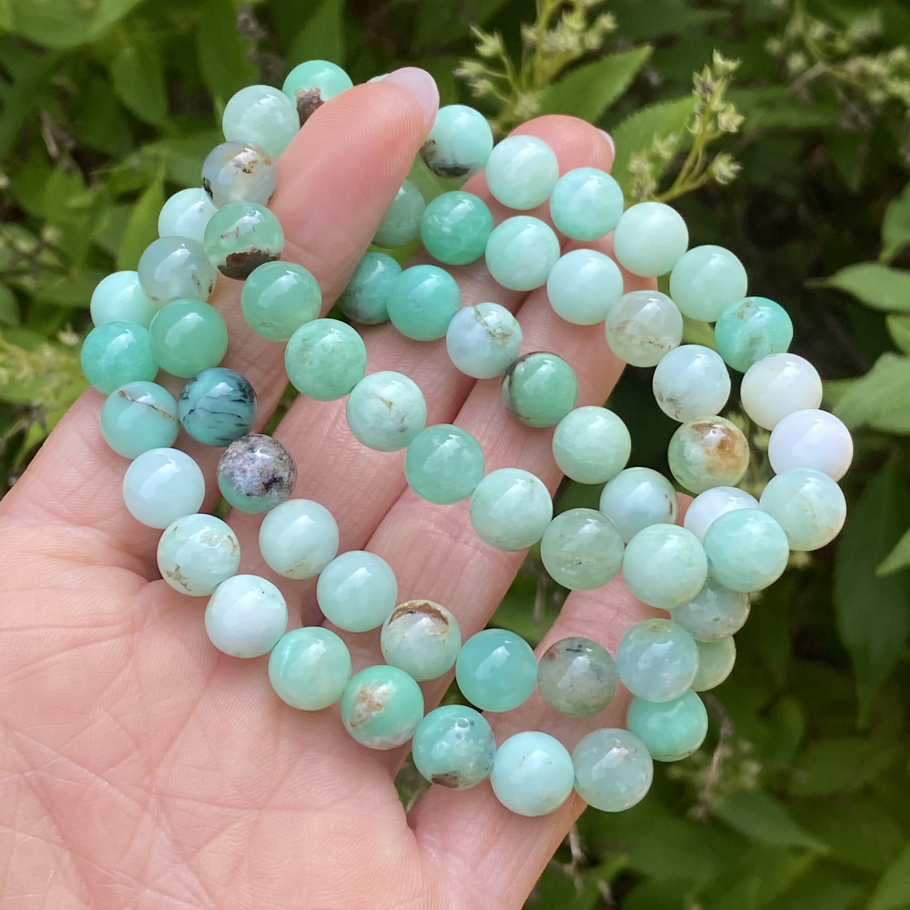 Chrysoprase Bracelet, Abundance, Prosperity, Intuition, Divine Connection, Earth Energy
