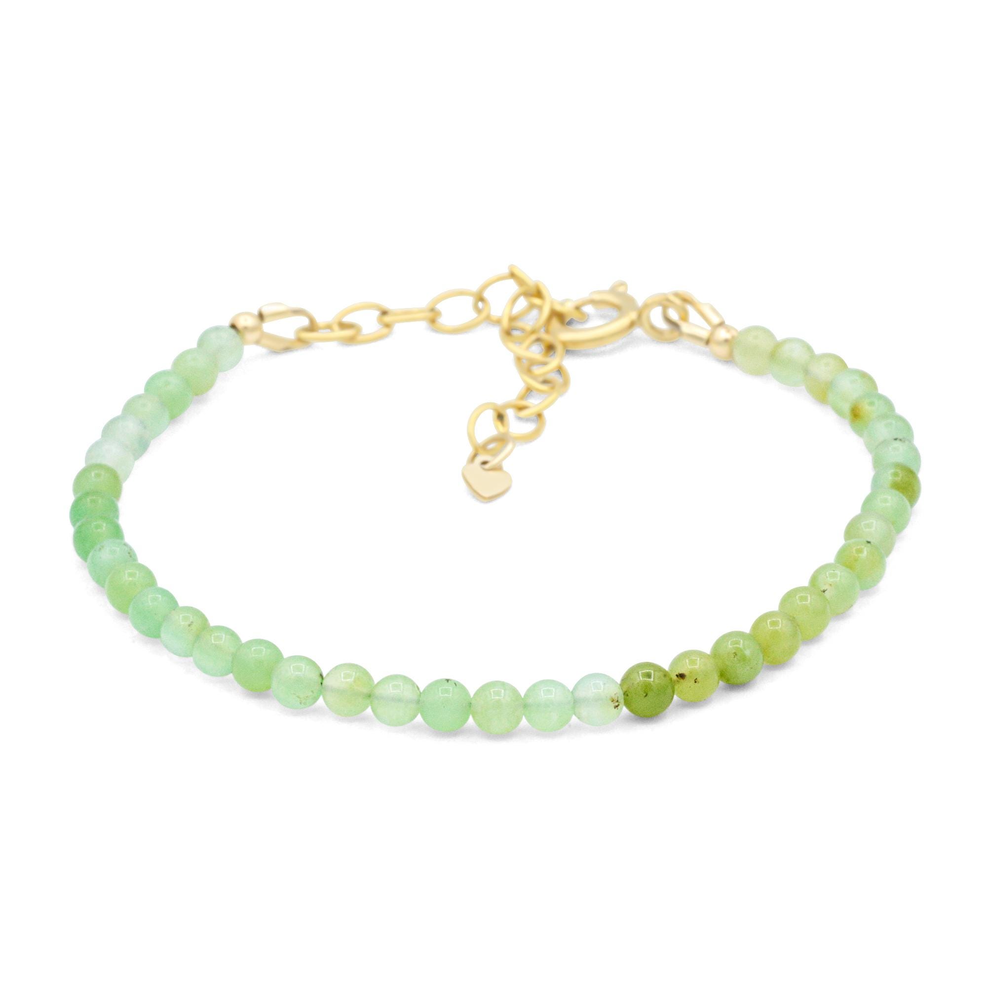 Australian Chrysoprase Bracelet | Beaded Chrysoprase| Green Chrysoprase Jewelry | Chrysoprase Bracelet | Chrysoprase