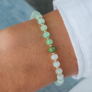 Chrysoprase beaded bracelet | Green Chrysoprase jewelry | genuine chrysoprase [EBCP1131], chrysoprase beaded bracelet, Chrysoprase