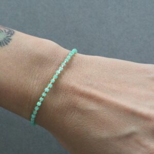 Dainty Chrysoprase Bracelet: Gold Vermeil & Gemstone