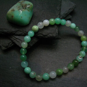 Chrysoprase Genuine Bracelet ~ 7 Inches ~ 7mm Round Beads