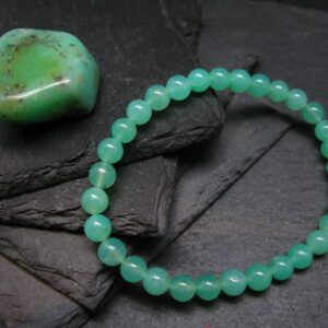 Chrysoprase Genuine Bracelet ~ 7 Inches ~ 6mm Round Beads