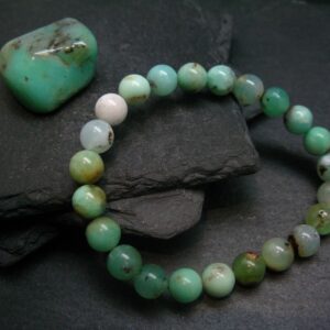 Chrysoprase Genuine Bracelet ~ 7 Inches ~ 8mm Round Beads
