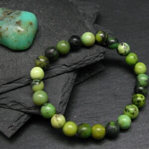 Chrysoprase Genuine Bracelet ~ 7 Inches ~ 8mm Round Beads