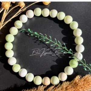Lemon Chrysoprase Bracelet Joy, Abundance & Emotional Healing - Heart Chakra Jewelry Men/woman Stone Of Venus