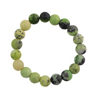 Natural Chrysoprase Bracelet Matte Round Size 6mm And 8mm- Handmade In Usa- Approx. 7" Bracelet Crystal Bracelet