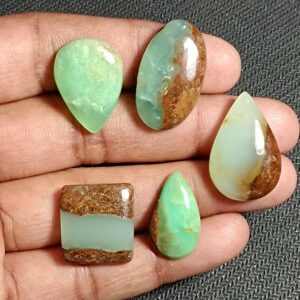 Chrysoprase Cabochons: Jewelry Making Gemstone Lot - 71 Carats Chrysoprase Cabochons: Jewelry Making Gemstone Lot - 71 Carats