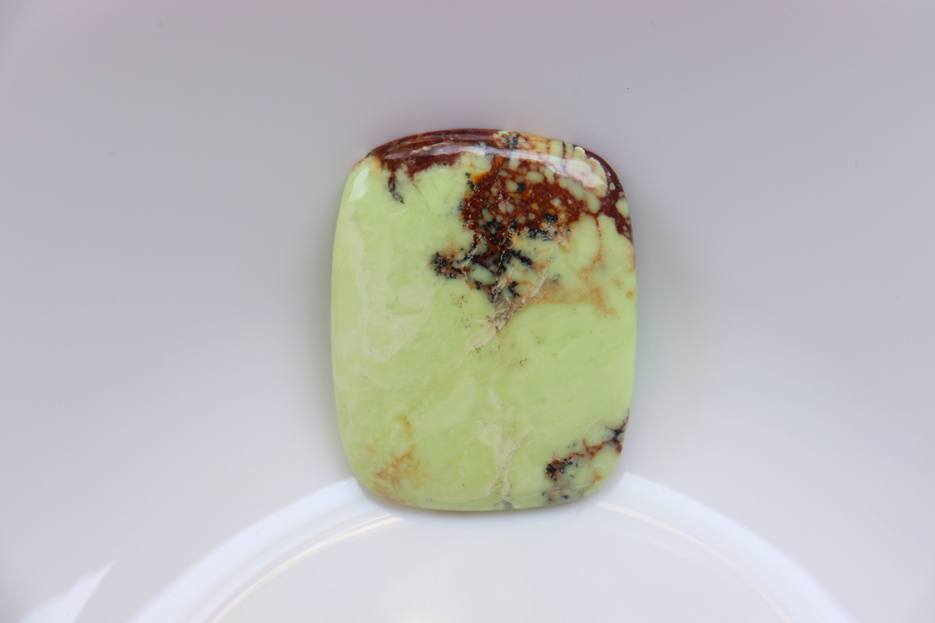 Lemon Chrysoprase Cabochon, Healing Crystal , Self Compassion Crystal, Heart Chakra Healing Sphere, Gemstone, Green Cabochon, Home Decor