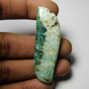 Chrysoprase Cabochon: Loose Gemstone For Jewelry Making (54x17mm, 56cts) Chrysoprase Cabochon: Loose Gemstone For Jewelry Making (54x17mm, 56cts)