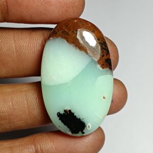 Chrysoprase Cabochon: Loose Gemstone For Jewelry Making (36x22mm, 58cts.) Chrysoprase Cabochon: Loose Gemstone For Jewelry Making (36x22mm, 58cts.)