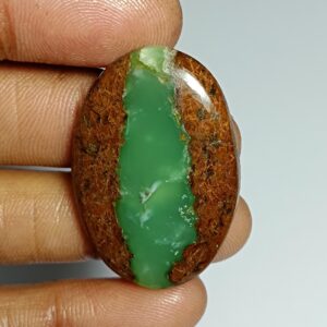 Chrysoprase Cabochon: Loose Gemstone For Jewelry Making (36x25mm, 43cts.) Chrysoprase Cabochon: Loose Gemstone For Jewelry Making (36x25mm, 43cts.)