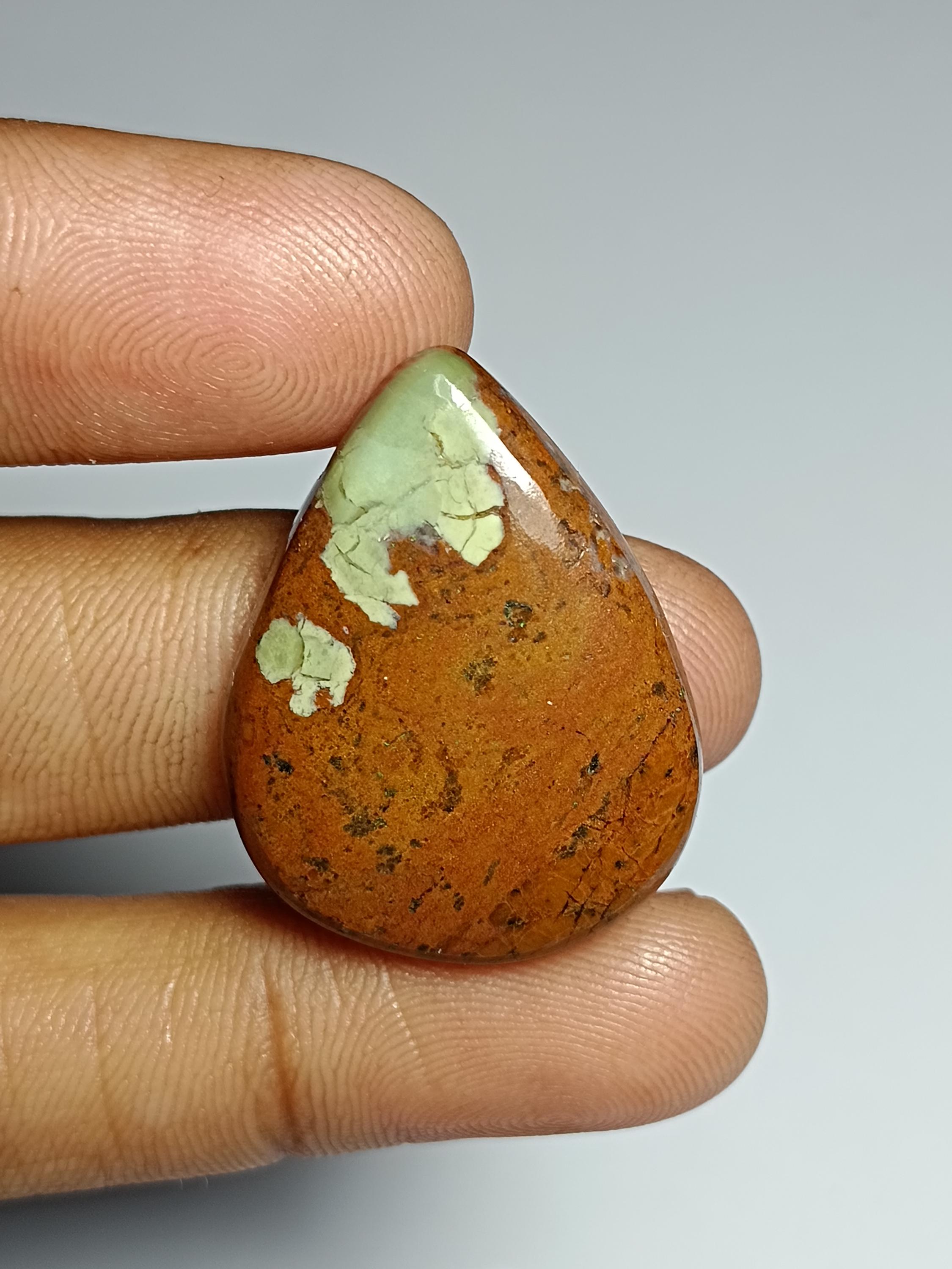 Chrysoprase Cabochon: Loose Gemstone For Jewelry Making (29cts, 29x22mm)