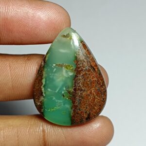 Chrysoprase Cabochon: Loose Gemstone For Jewelry Making (38cts, 32x24mm) Chrysoprase Cabochon: Loose Gemstone For Jewelry Making (38cts, 32x24mm)