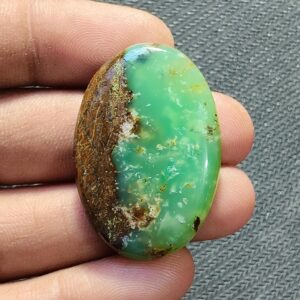 Chrysoprase Cabochon: Loose Gemstone For Jewelry Making (37x25mm, 42cts.) Chrysoprase Cabochon: Loose Gemstone For Jewelry Making (37x25mm, 42cts.)