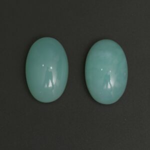 Natural Chrysoprase Smooth Oval Cabochon Gemstone | 17x25 Mm | Gemstone Cabochon | Pair ( 2 Pieces ) Natural Chrysoprase Smooth Oval Cabochon Gemstone | 17x25 Mm | Gemstone Cabochon | Pair ( 2 Pieces )