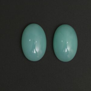 Natural Chrysoprase Smooth Oval Cabochon Gemstone | 17x25 mm | Gemstone Cabochon | Pair ( 2 Pieces )