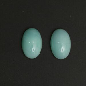 Natural Chrysoprase Smooth Oval Cabochon Gemstone | 15x24 mm | Gemstone Cabochon | Pair ( 2 Pieces )