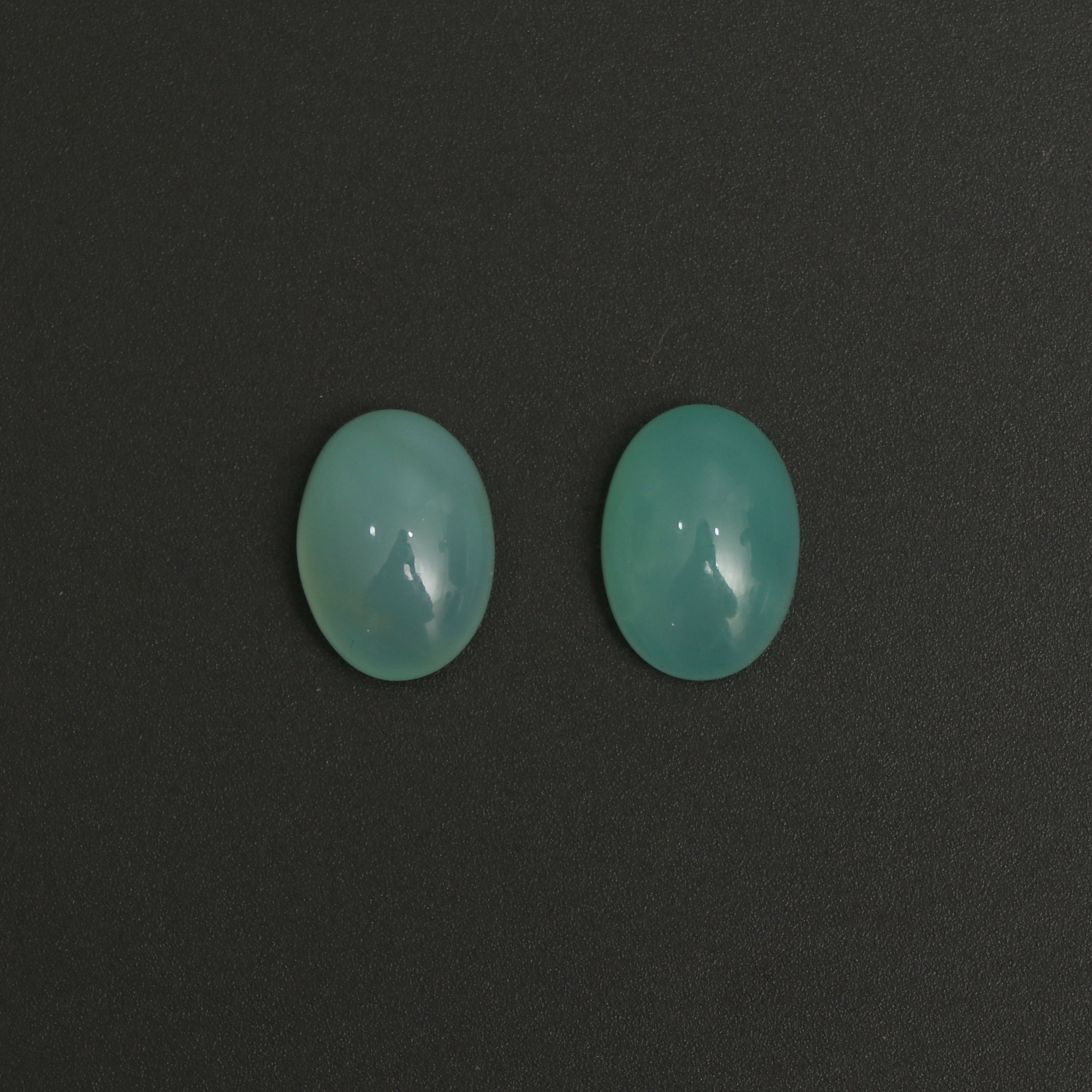 Natural Chrysoprase Smooth Oval Cabochon Gemstone | 10x14 Mm | Gemstone Cabochon | Pair ( 2 Pieces )