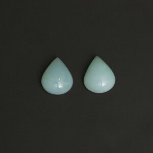 Natural Chrysoprase Smooth Pear Cabochon Gemstone | 15x17.5 mm | Gemstone Cabochon | Pair ( 2 Pieces )
