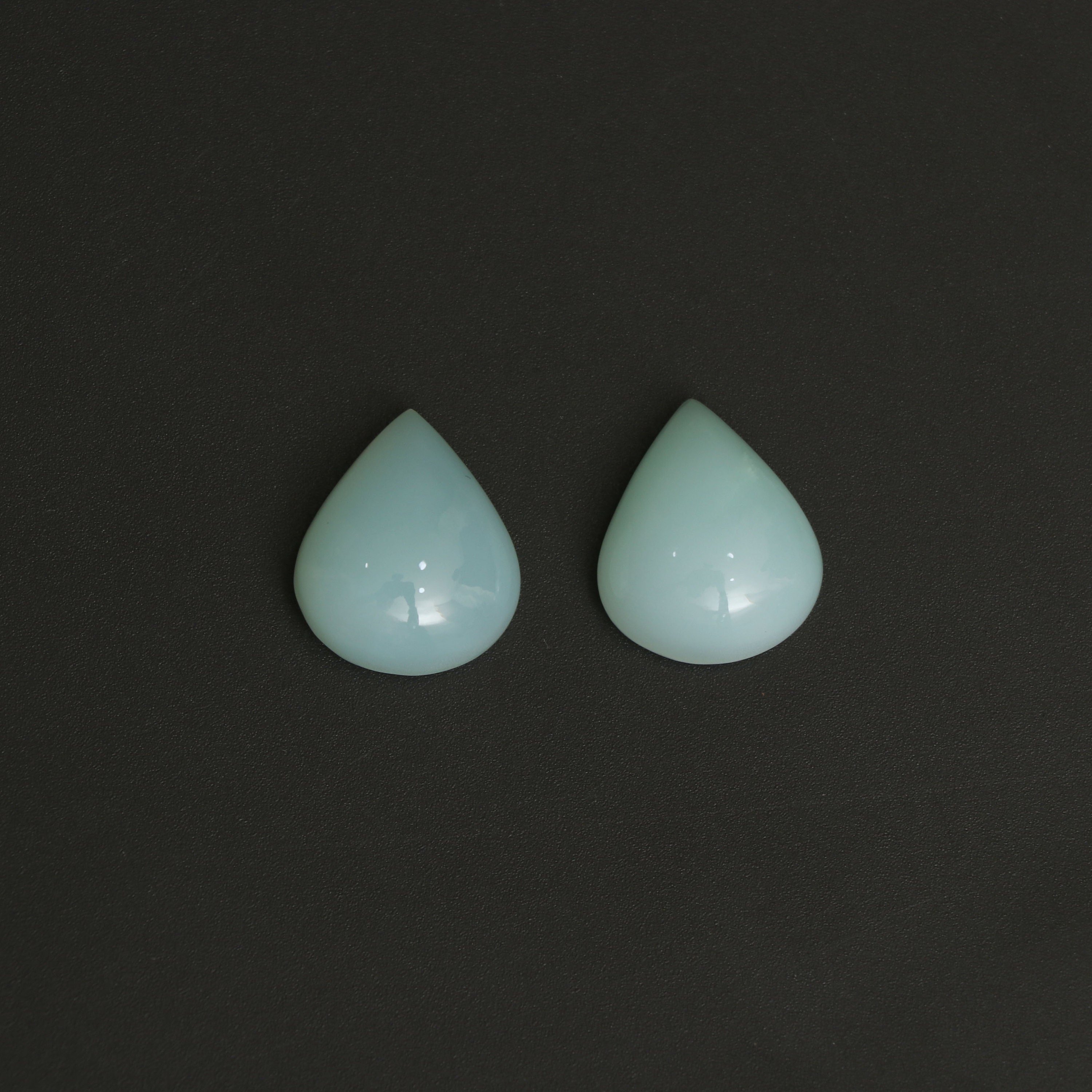 Natural Chrysoprase Smooth Pear Cabochon Gemstone | 15x17.5 Mm | Gemstone Cabochon | Pair ( 2 Pieces )