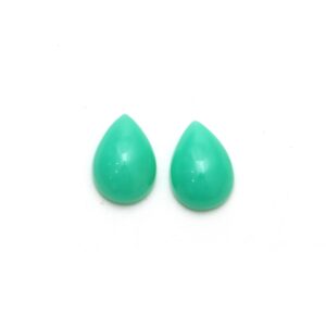 Chrysoprase Smooth Pear Cabochon Loose Gemstone, 10x14 Mm, Chrysoprase Jewelry Making Gemstone, Chrysoprase Pear, Pair ( 2 Pieces ) Chrysoprase Smooth Pear Cabochon Loose Gemstone, 10x14 Mm, Chrysoprase Jewelry Making Gemstone, Chrysoprase Pear, Pair ( 2 Pieces )
