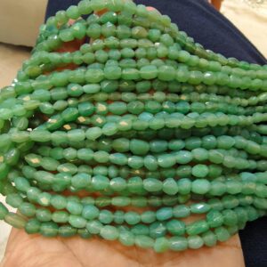 11 Inches Strand,Chrysoprase Chalcedony Faceted Fancy Nuggets Shape, Size. 5-6mm 11 Inches Strand,Chrysoprase Chalcedony Faceted Fancy Nuggets Shape, Size. 5-6mm