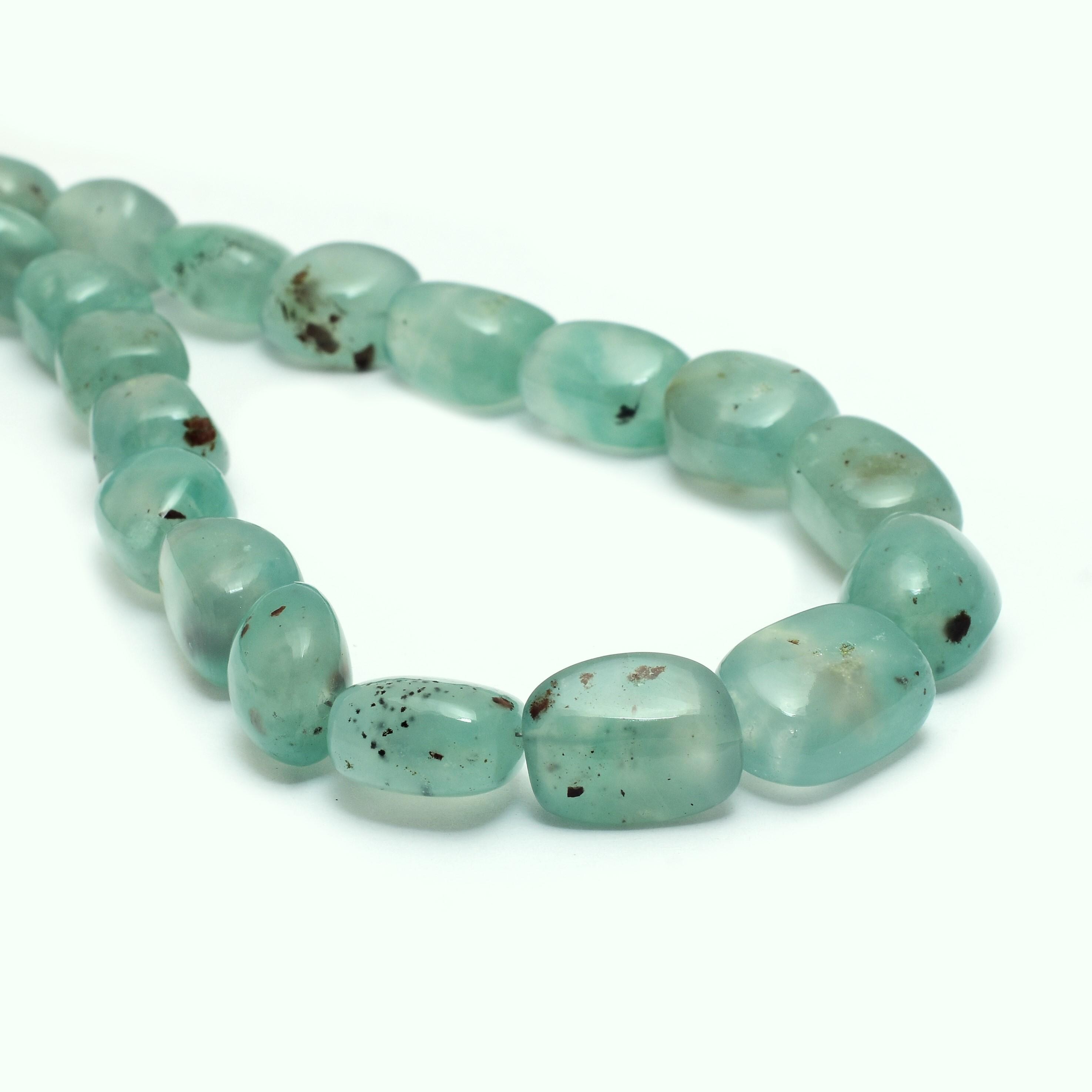 11mm-18mm Aaa+ Aqua Chrysoprase Smooth Tumbled Beads | Natural Aqua Chalcedony Semi Precious Gemstone Nuggets Loose Beads For Jewelry 11mm-18mm Aaa+ Aqua Chrysoprase Smooth Tumbled Beads | Natural Aqua Chalcedony Semi Precious Gemstone Nuggets Loose Beads For Jewelry
