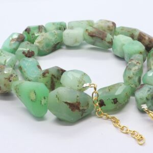 Aaa Natural Chrysoprase Faceted Nuggets, 12-15 Mm Green Chrysoprase Gemstone Beads, 16 Inch+fish Lock Faceted Chrysoprase Tumble Shape Beads Aaa Natural Chrysoprase Faceted Nuggets, 12-15 Mm Green Chrysoprase Gemstone Beads, 16 Inch+fish Lock Faceted Chrysoprase Tumble Shape Beads