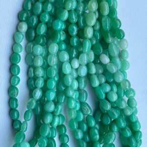 Bead Chrysoprase Oval Nuggets 6x5 To 8x5mm 16” Length (natural) Bead Chrysoprase Oval Nuggets 6x5 To 8x5mm 16” Length (natural)