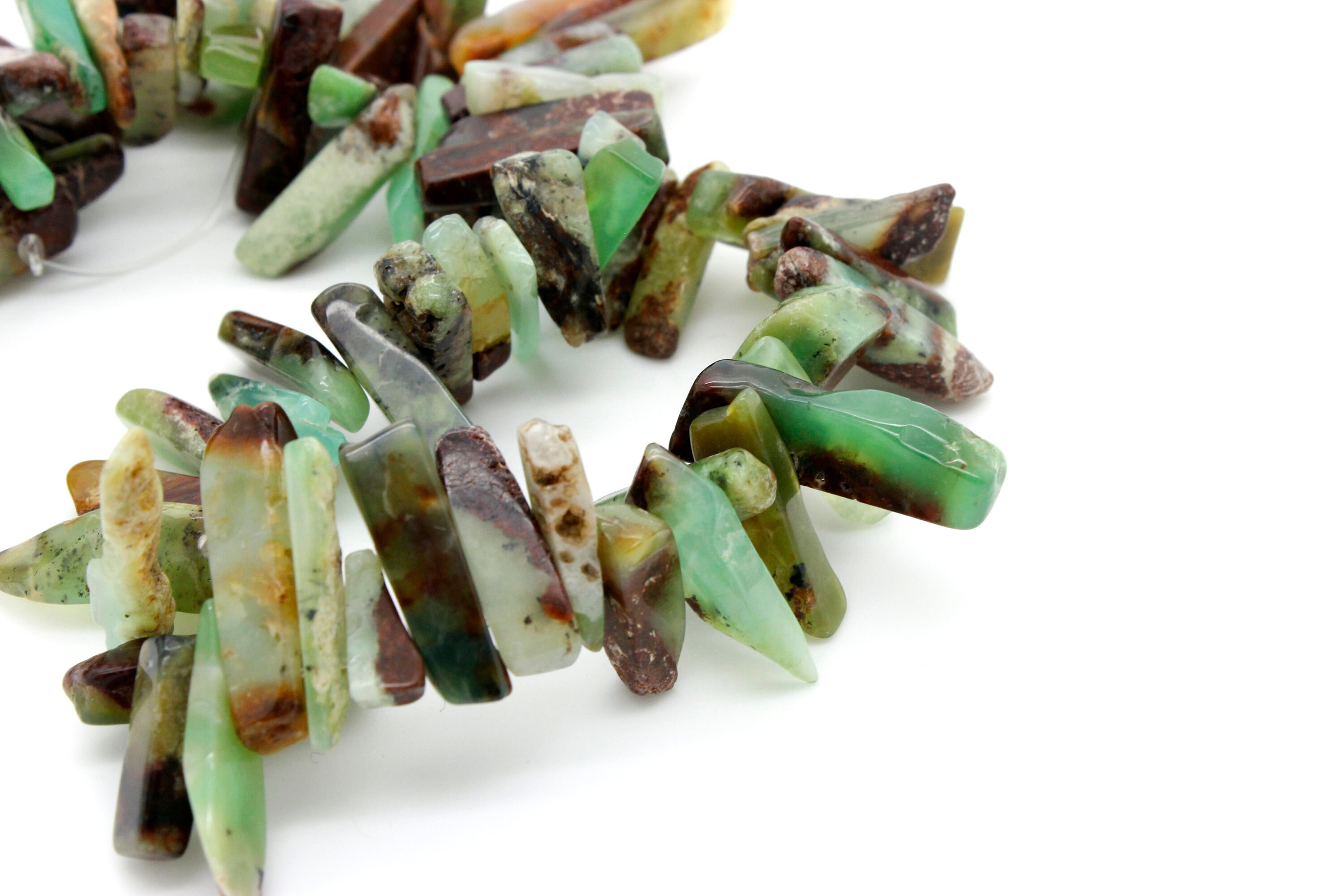 Chrysoprase Gemstone Beads, Natural Green Chrysoprase Flat Nugget Teeth Rectangle Chips Gemstone Beads - Pg212 Chrysoprase Gemstone Beads, Natural Green Chrysoprase Flat Nugget Teeth Rectangle Chips Gemstone Beads - Pg212