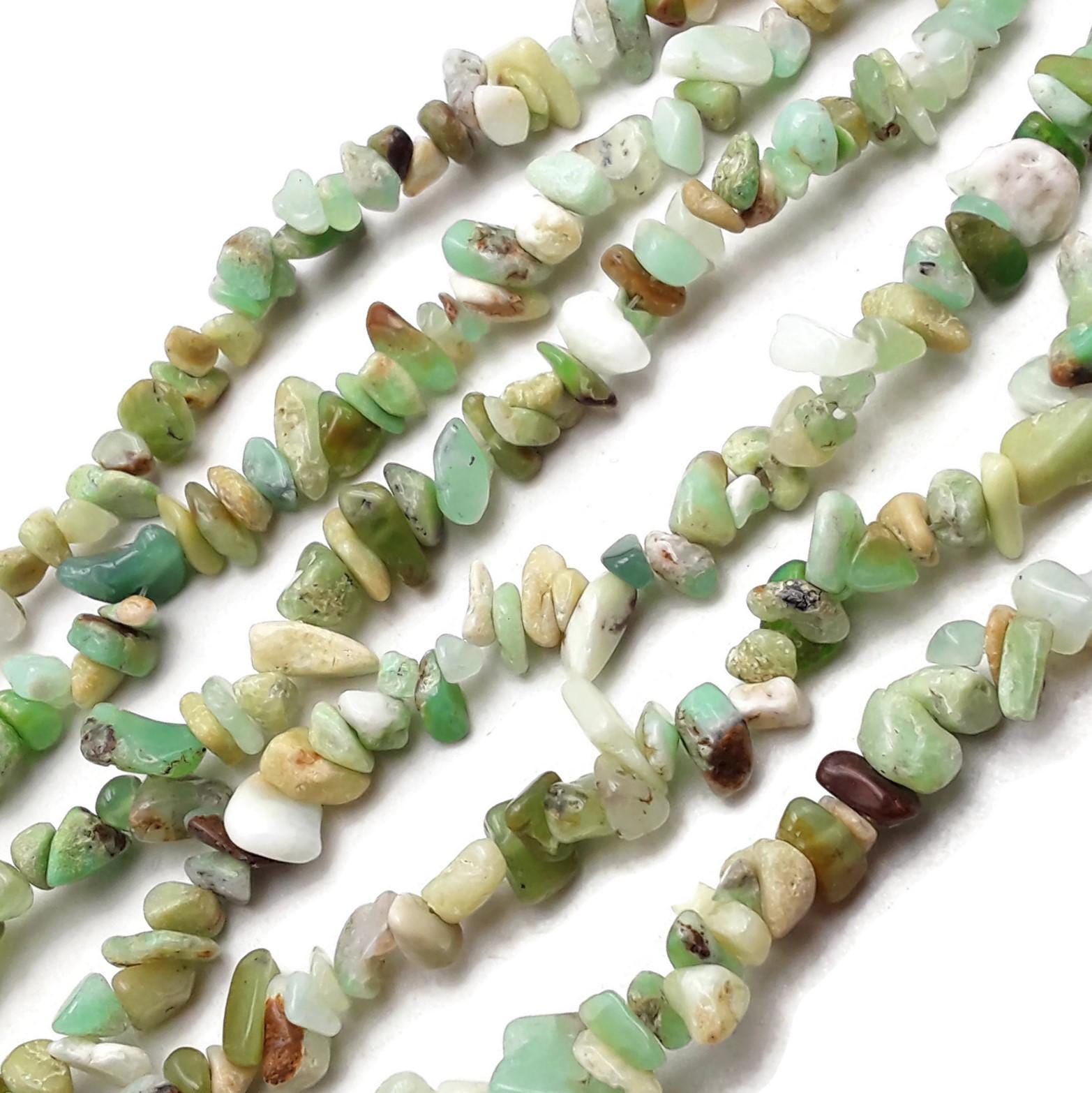 Chrysoprase Irregular Pebble Nugget Chips Beads 7-8mm 34" Strand Chrysoprase Irregular Pebble Nugget Chips Beads 7-8mm 34" Strand