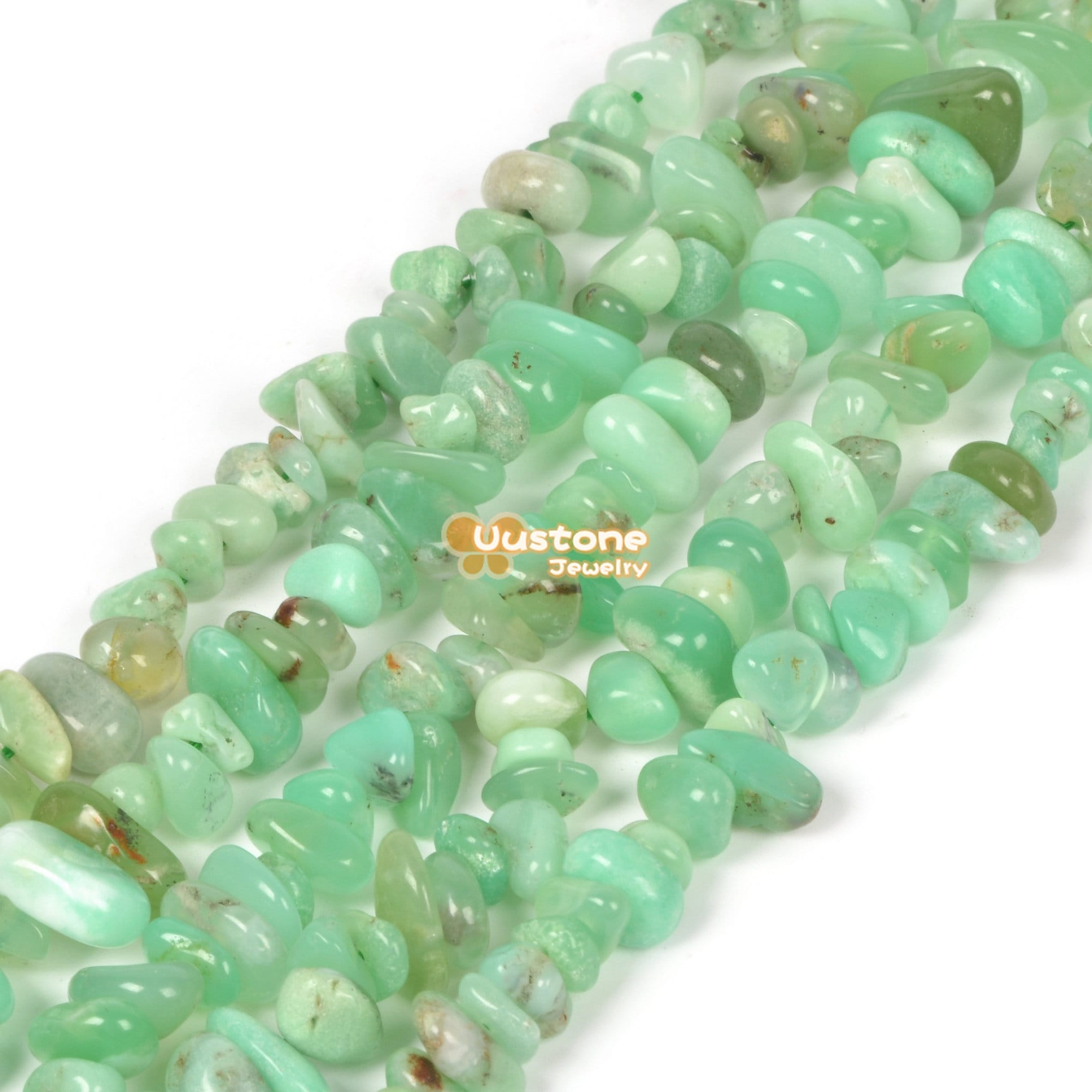 Natural Australian Chrysoprase Freedom Chips Loose Beads 5-10mm For Jewelry Making Diy Handmade Craft 16 Inch